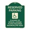 Signmission Reserved Parking Placard or Special License Plates Required Maximum Fine $500, A-DES-G-1824-23056 A-DES-G-1824-23056 - alternate 1